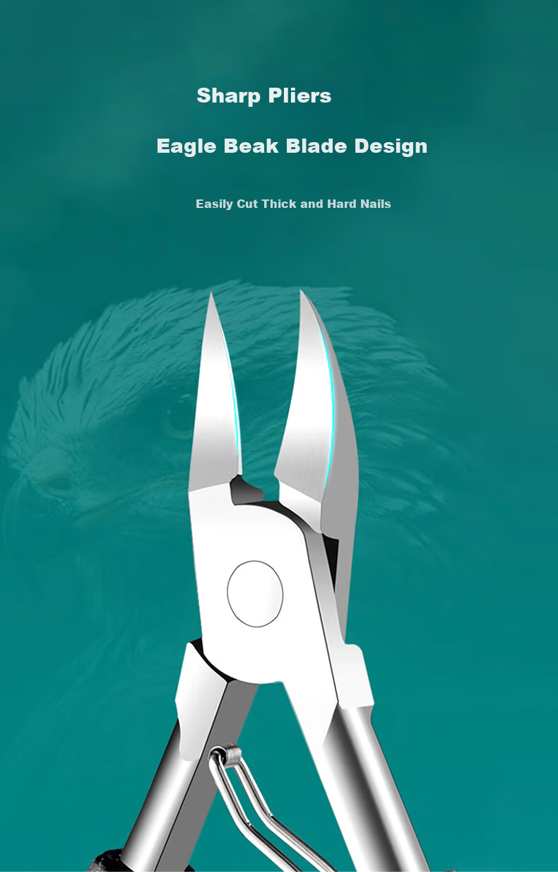 Baoshi Ingrown Toenail Specialized Nail Clipper, Eagle Beak Nail Nipper, Pedicure Knife Set, Stainless Steel Nail File 2