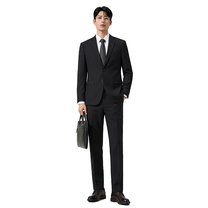 ROMON Men's Slim Fit Business Suit Groom Wedding Tuxedo Formal Blazer Set