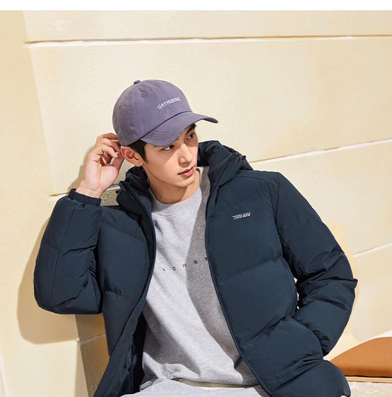 361° Men's Down Jacket Autumn Winter Three-Protection Water-Repellent Short Hooded Warm Sports Casual Coat 652544301D-5 6
