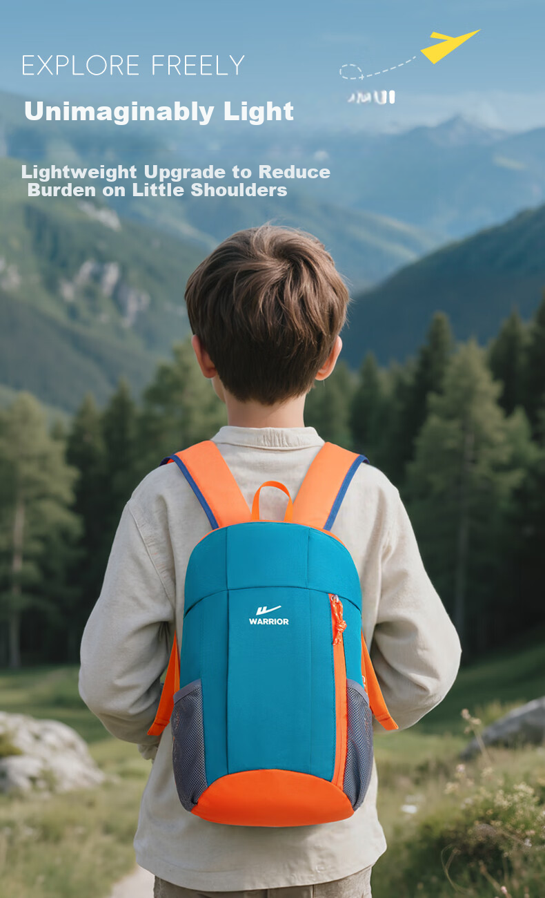 Huili Children's Backpack for Boys, Outdoor Travel Backpack for Elementary School Students, Lightweight Sports Bag for Boys 2