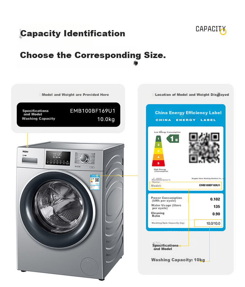Keruier Drum Washing Machine Cover, Fully Automatic Washing Machine Cover, Dust-Proof And Waterproof Cover, Balcony Sun Protection Cover, Suitable for Midea, Haier, Little Swan, Panasonic, 8/9/10 Kg Universal 10