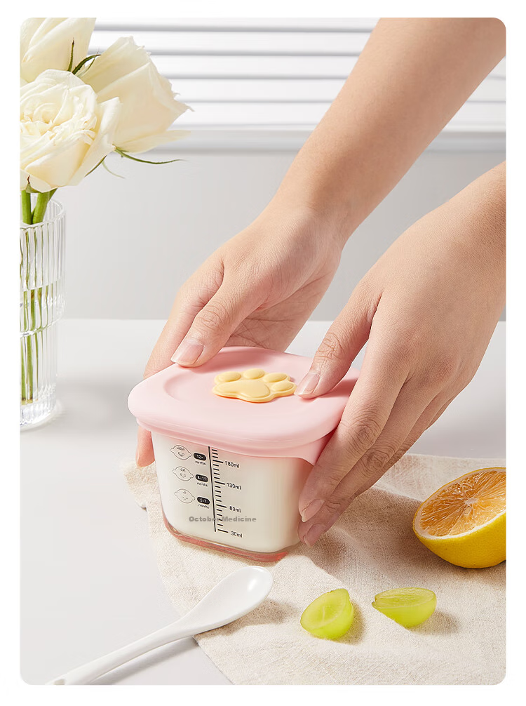 Shiyuejiejing Baby Food Storage Container, Glass Food Preservation Box, Infant Food Storage Jar, Suitable for Steaming, Cooking, And Freezing 5