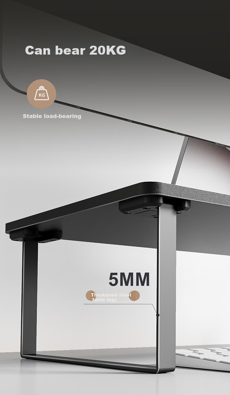 Saijing D1 Computer Desk, Office Desk, Height Adjustable Desk, Laptop Riser, Adjustable Standing Desk, Small Mouse Pad Holder 5