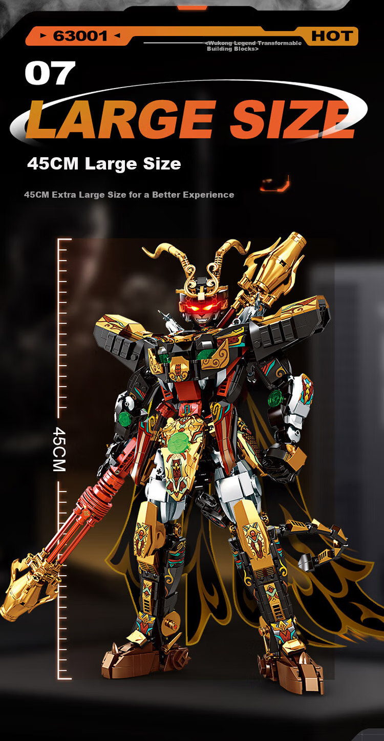 Dayishou Mythical Monkey King Compatible with Lego, Building Blocks Toy for Boys Aged 7-12 Birthday Gift for Childre 3