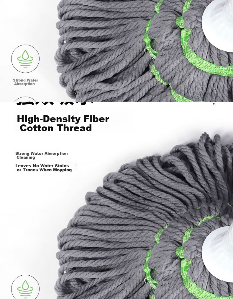 Aoyida Self-Wringing Mop with Water Reservoir, Rotating Cloth Strip, Household All-In Mop, Lazy Person's Floor Mop, Traditional Large Mop Cloth 5
