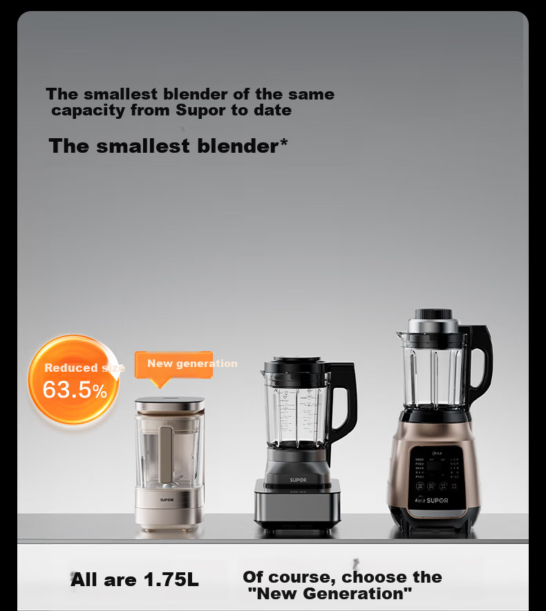 SUPOR New Model 0 Coating Small Cube Silent Blender Flagship Edition, Home Automatic Multifunctional Baby Food Processor, 1.75L Variable Frequency Quiet Juicer Soy Milk Maker SP925R 13