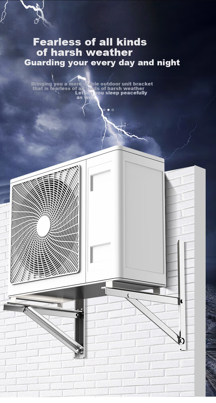 Jinying Air Conditioner Bracket, Thickened Stainless Steel, Outdoor Unit Support, Reinforced Air Conditioner Outdoor Frame, Suitable for Midea, Gree, Aux, Haier And Other Brands, 1-1.5 HP 3