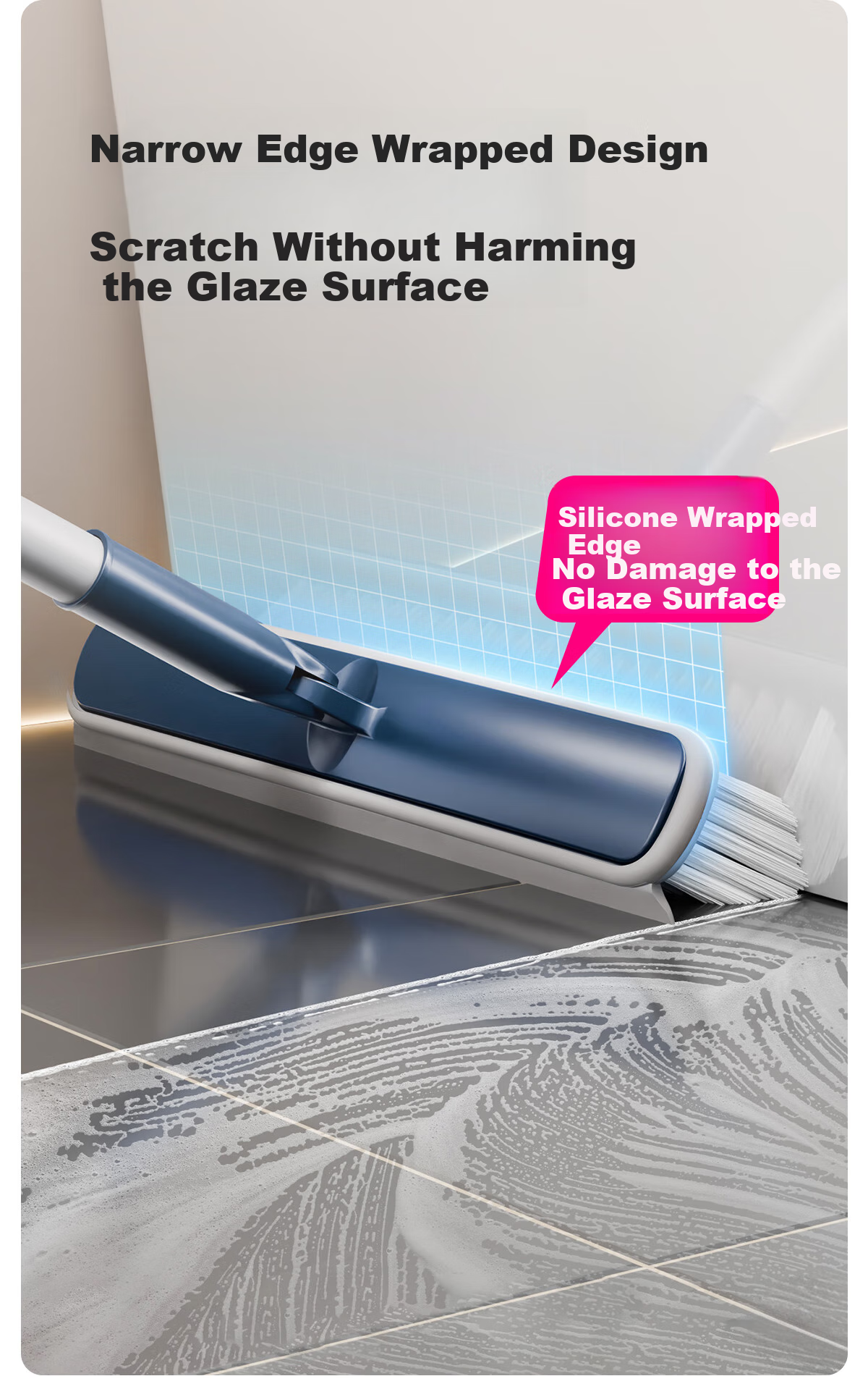 Sulida Multi-Purpose Cleaning Brush for Bathroom, Toilet, Floor, Gaps, Tiles And Walls - No Dead Angles, Cleaning Tool 8
