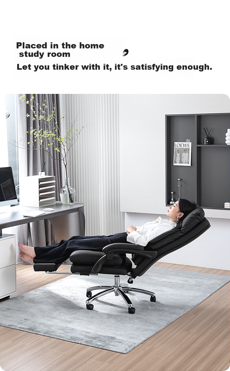 Guquan Ergonomic Office Chair, Computer Chair, Reclining Chair, Comfortable for Long Sitting, Executive Chair, Home Chair C570 Black 22