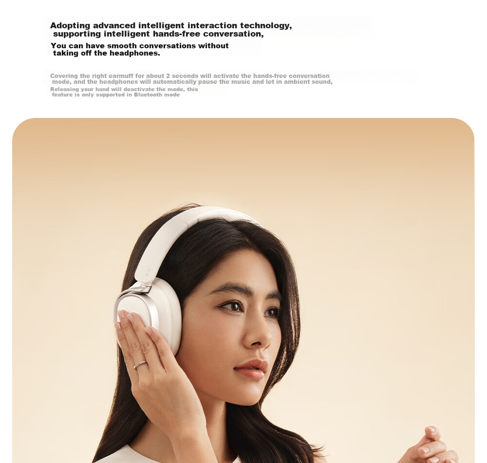 Manbuzhehuazai Evo Space Over-Ear Active Noise Cancelling Bluetooth Headphones, Bluetooth 5.4, Earth Brown, Dual Gold Certification, 93-Hour Battery Life, Compatible with Apple, Huawei, Xiaomi 23