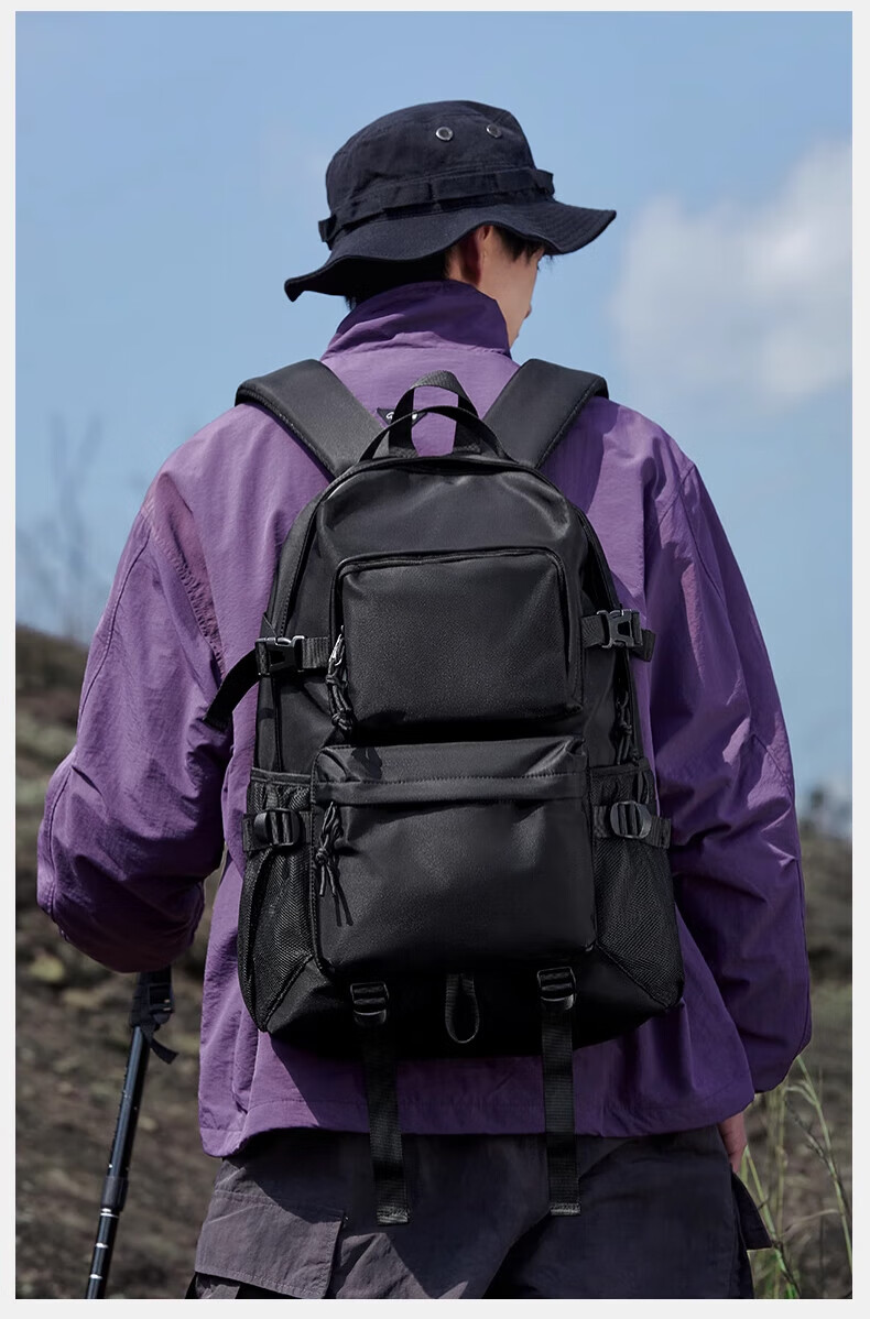 Huili Backpack for Men, Trendy Casual Large Capacity Travel Bag, Business Laptop Bag, High School Casual College Student Bookbag 10