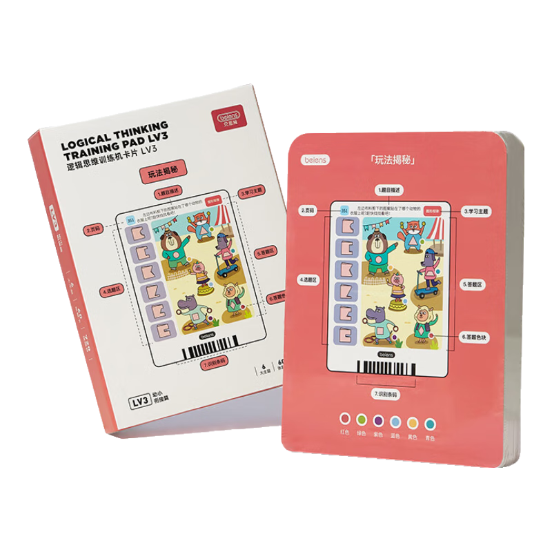 Beienshi Logical Thinking Learning Machine Flashcards, Children's Early Education Device for Ages 3-6, Thinking Training Enlightenment Toy, Graduation Gift