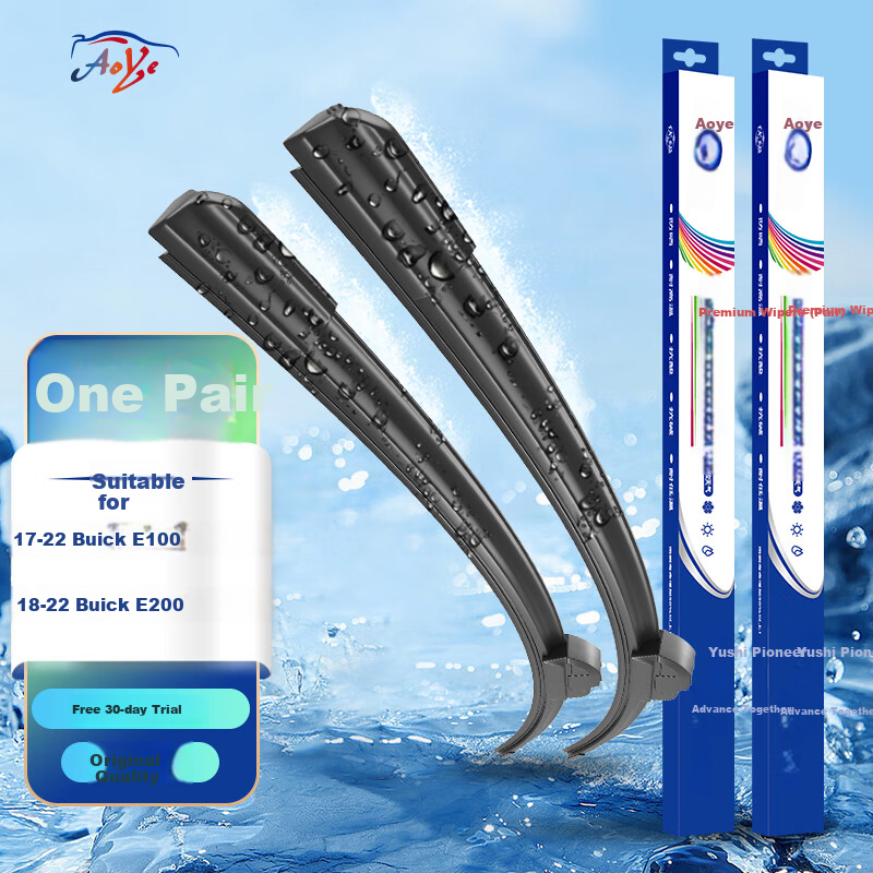 Aoye Windshield Wipers Suitable for Baojun E100 (2017-2022 Models)/E200, Frameless Design, Original Size Front Wipers, 1 Pair, 21+12 Inches