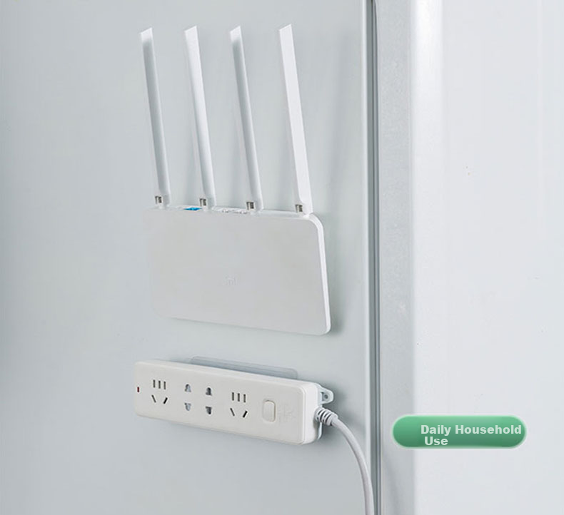 Miaoxinsi Invisible Hook And Loop Adhesive, No Drilling Power Strip Holder, Transparent Hook, Strong Adhesive Wall-Mounting Clip 7