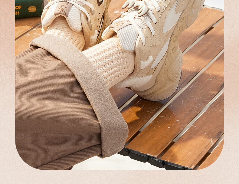 361° Women's Winter Fleece-Lined Retro Snow Boots Thick-Soled Casual Dad Sneakers 682446704B-6 4