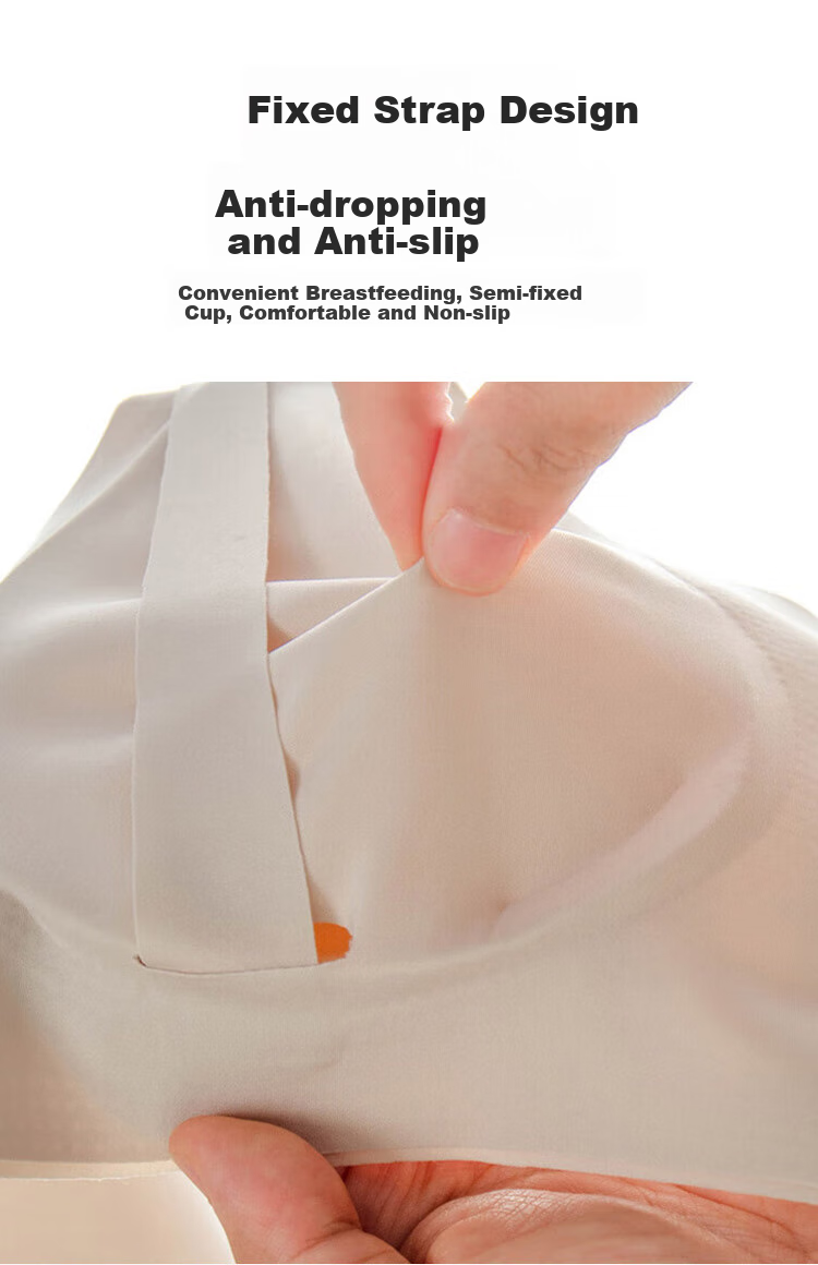 Aibaoshi Nursing Bra, Maternity Underwear, Wireless, Postpartum Breastfeeding Shirt, Seamless Nursing Wear, Milk Coffee Color, One Size Fits All M381 5
