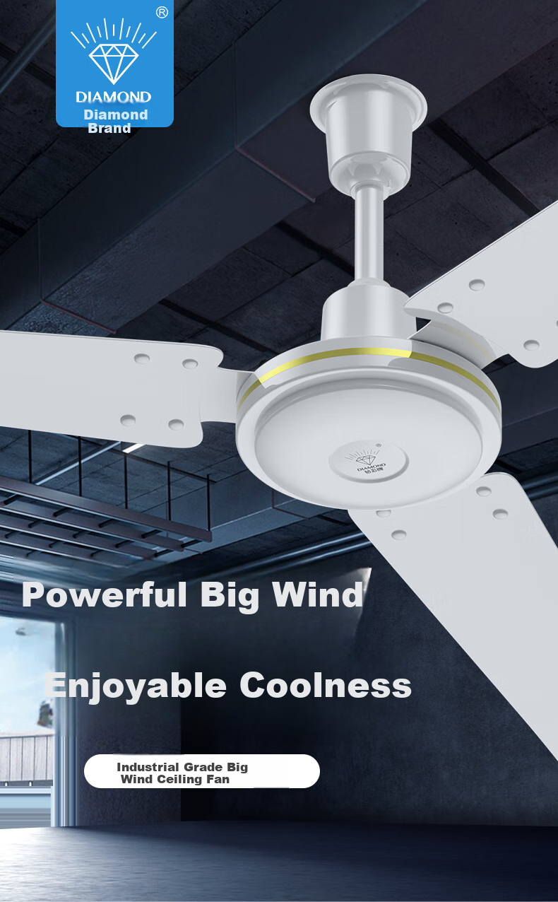 Zuanshipai Ceiling Fan, Home Ceiling Fan, School Dormitory 16-Inch Hanging Electric Fan, 360° Oscillating Fan, Ceiling-Mounted Industrial Fan with Copper Wire Motor FD-40 1