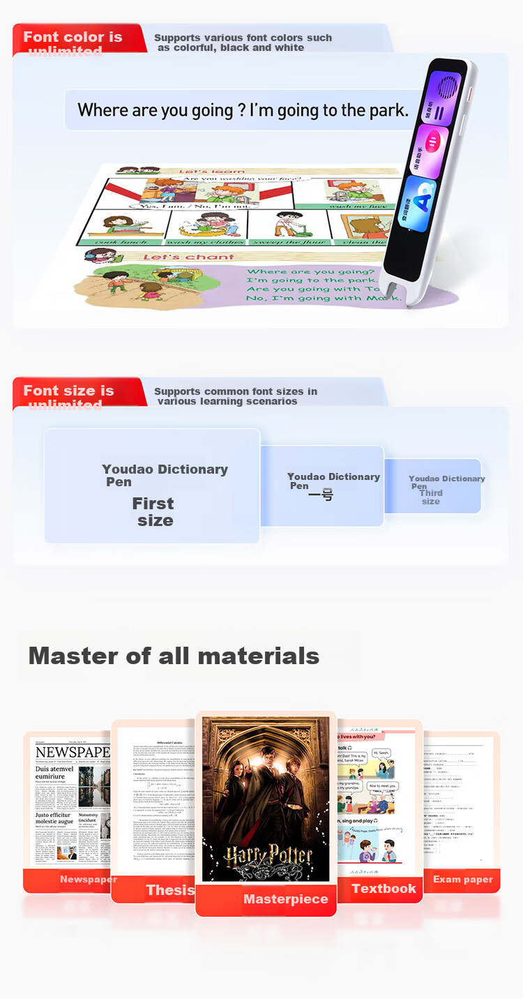 Youdao Dictionary Pen A7Pro English Reading Pen for Primary, Middle And High School Students, Synchronized Across All Subjects, Scanning Learning Pen, Electronic Dictionary Translation Pen, Vocabulary Pen, Reading Machine Learning Device 17