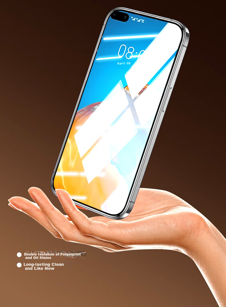 Baozou [No Dust Warehouse 2 Pieces - Replacement Guaranteed] Tempered Glass Screen Protector for Huawei P40, Full Coverage HD Glass Protective Film for Huawei P40 Smartphone 5