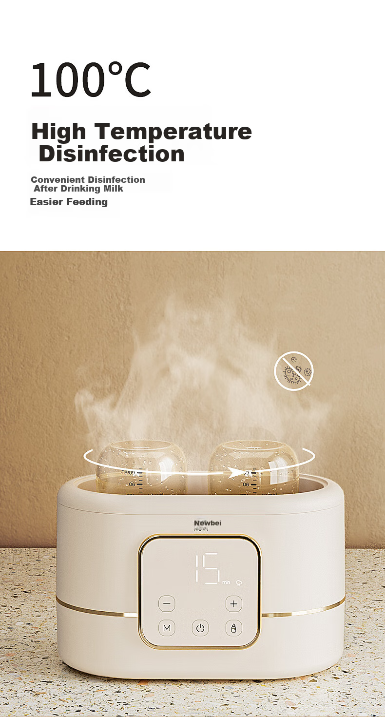 Xenbea Milk Warmer And Sterilizer, Two-In Defrosting And Heating, Breast Milk Storage And Heating, Baby Bottle Warmer, Constant Temperature Milk Warmer, 8270 10