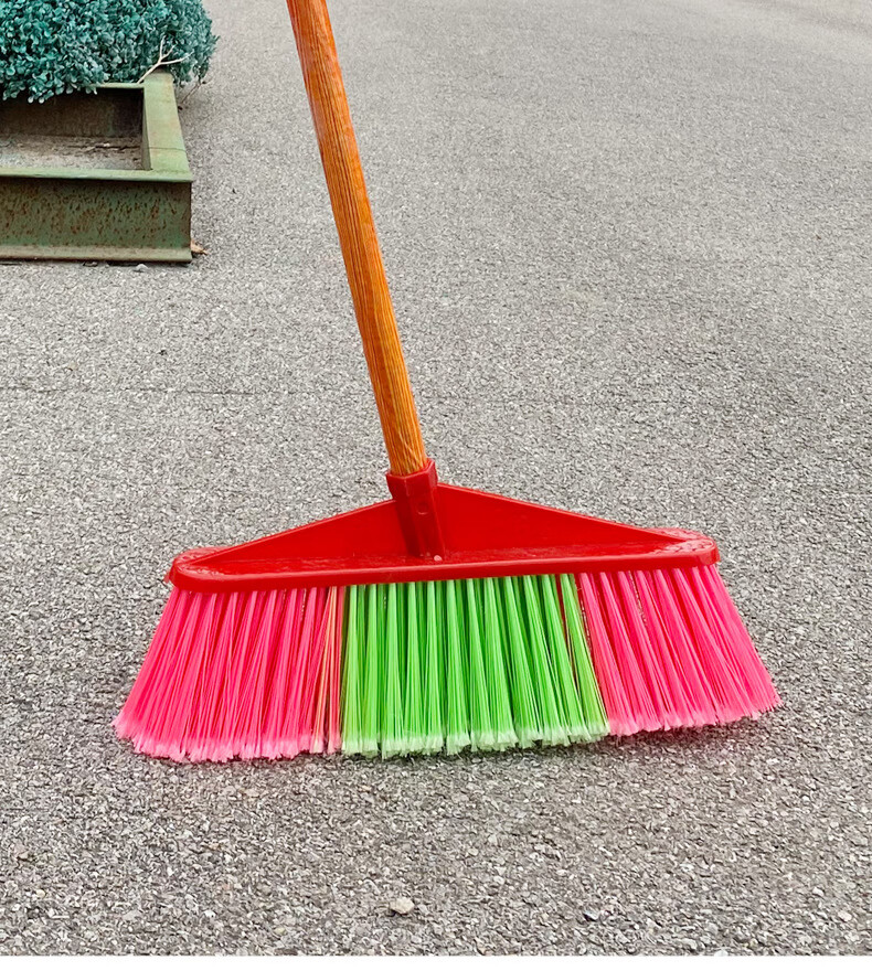 CIRY Courtyard Hard Bristle Broom Sanitation Broom School Factory Road Surface Water Single Ordinary Broom Outdoor Broom 2