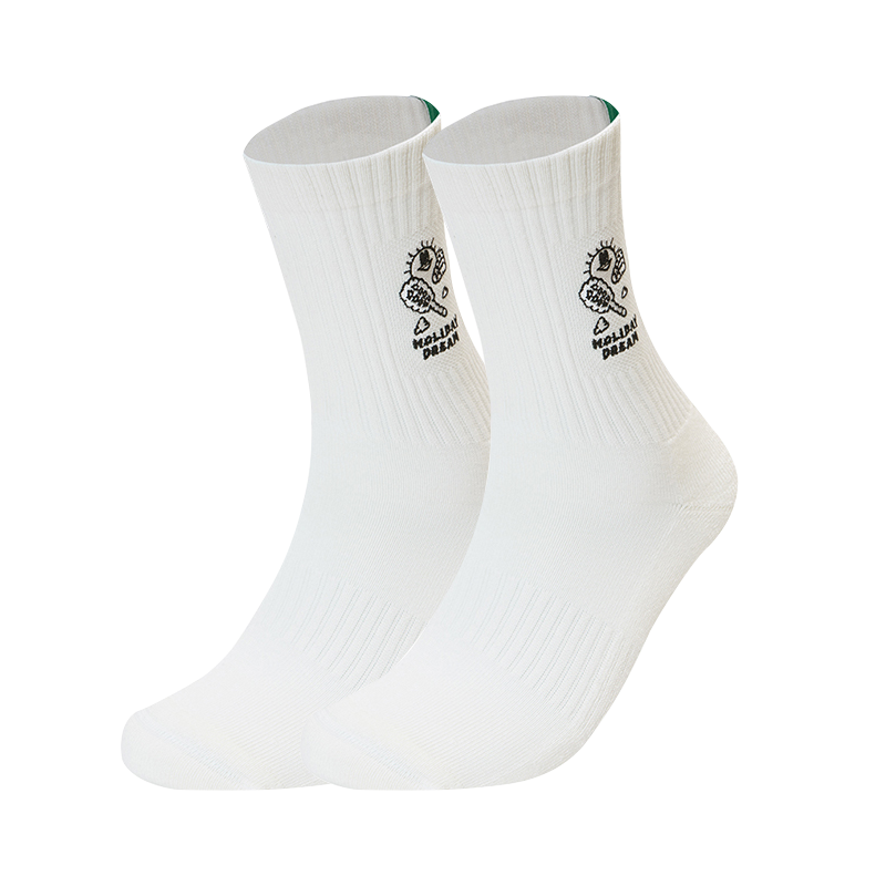 Yonex Badminton Socks Towel Bottom Cartoon Fashion Sports Socks Men's 1452525BCR Off-White Two Pairs