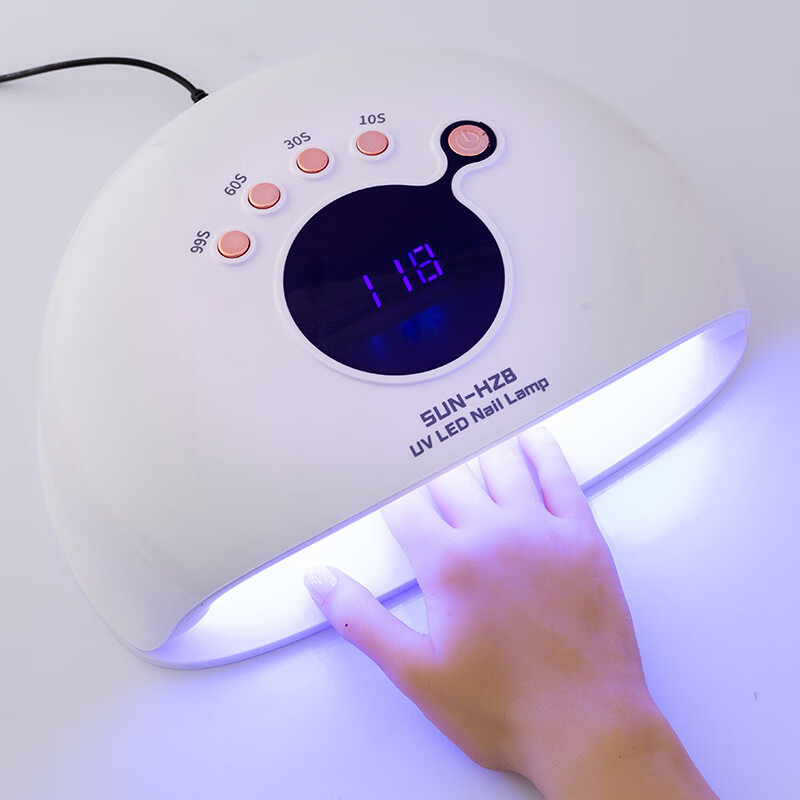 Mingba Nail Lamp Fast Drying Gel Light High Power Dual-Hand Nail Tool Dual Light Source Large Panel No Black Hands 4