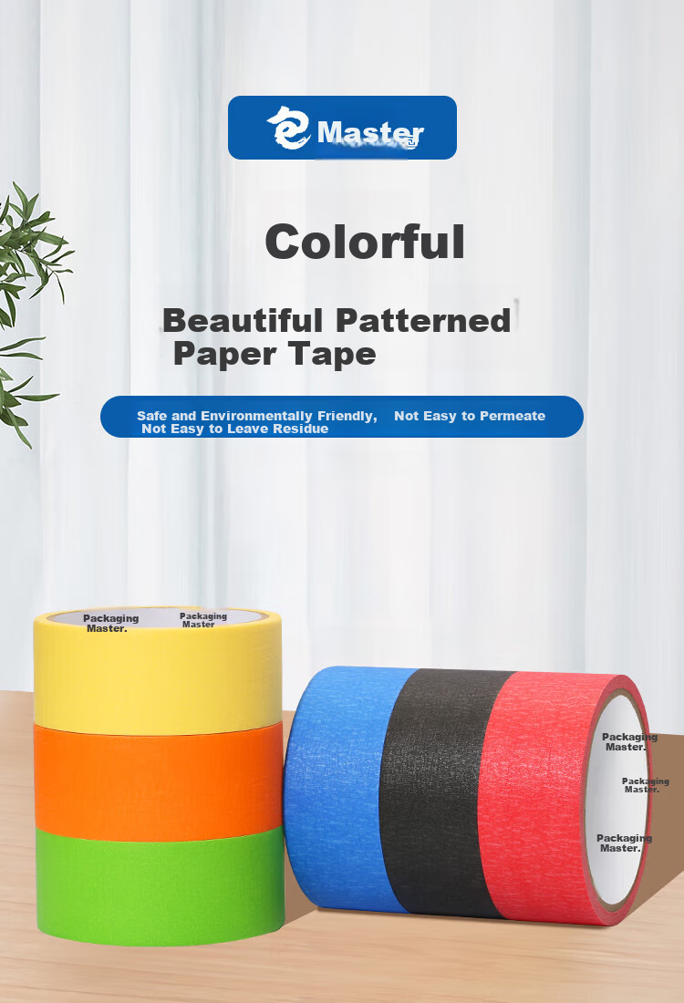 Master Package Colored Masking Tape, Green, 10mm*20m*6 Rolls/tube, Hand-Tearable Tape, Color-Coding Tape, Wedding Decoration Base Layer, Spray Painting, Renovatio 1