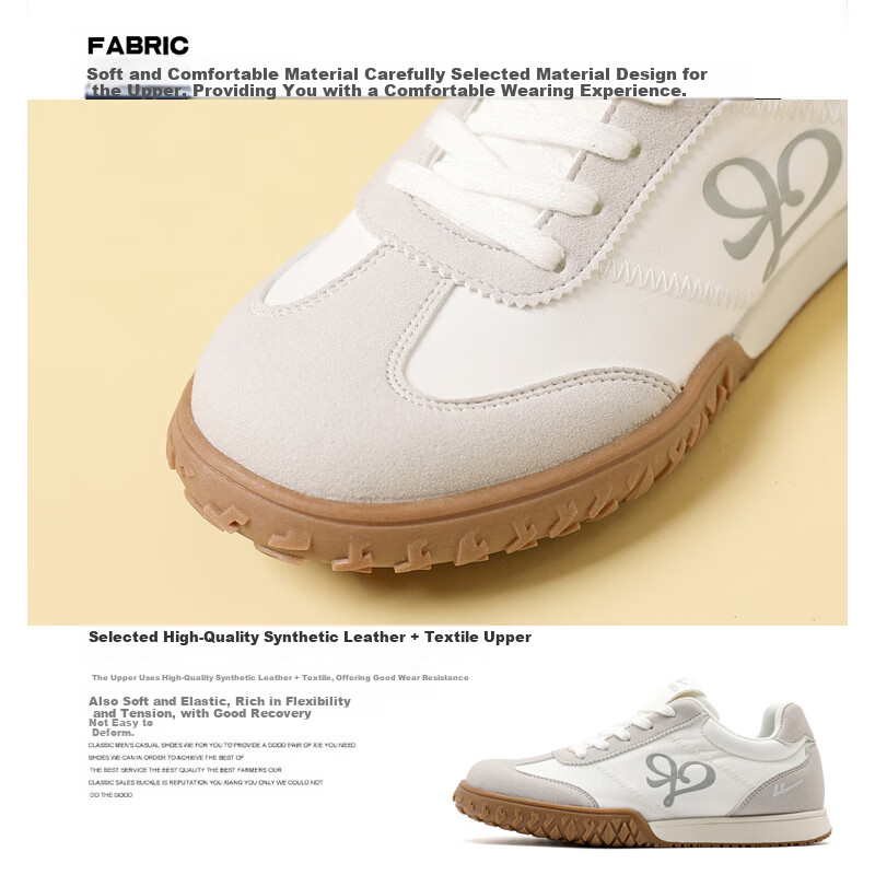 Warrior Dexun Women's Versatile Sneakers, Casual Retro Running Shoes, WXY(ZA)-4827, White And Gray, Size 39