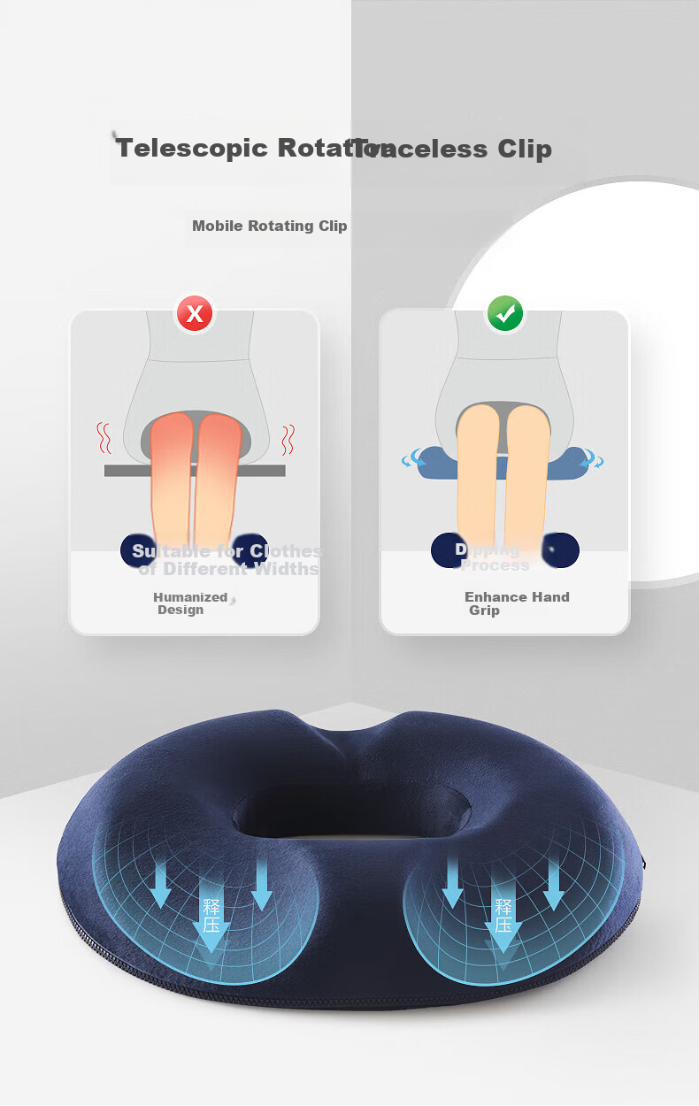 Jingmao Hemorrhoid Prevention Cushion for Men And Women, Butt Support Pad, Pressure Relief, Extra Large, Hollow Breathable, Medical Anal Fistula Post-Surgery Buttock Pad 3
