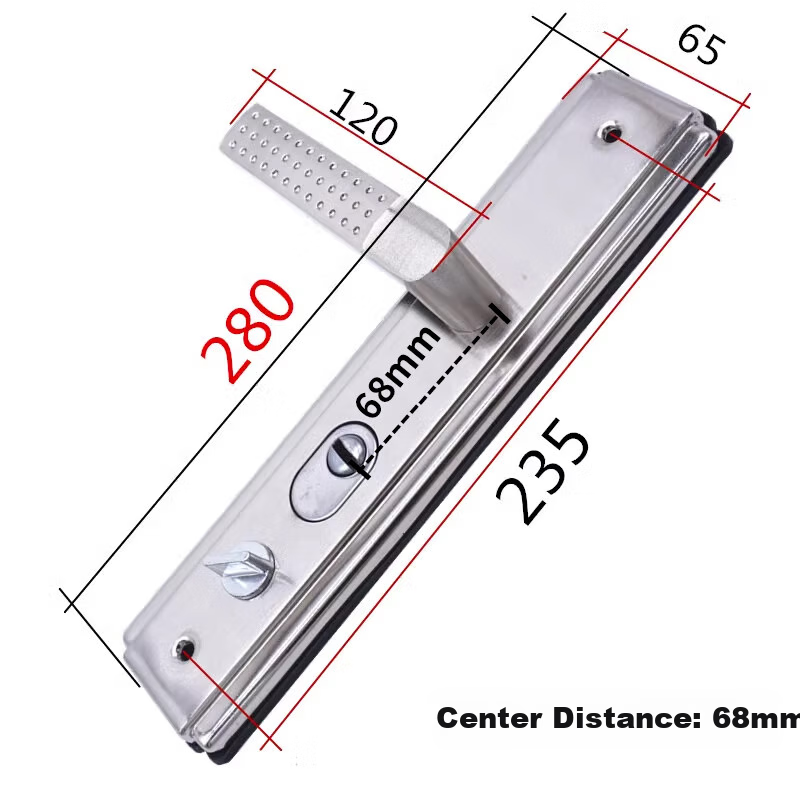 Chugong Stainless Steel Anti-Theft Door Lock Handle Panel, Thickened Handle, Entrance Door Pull Handle Lock, Universal Panel Handle 3