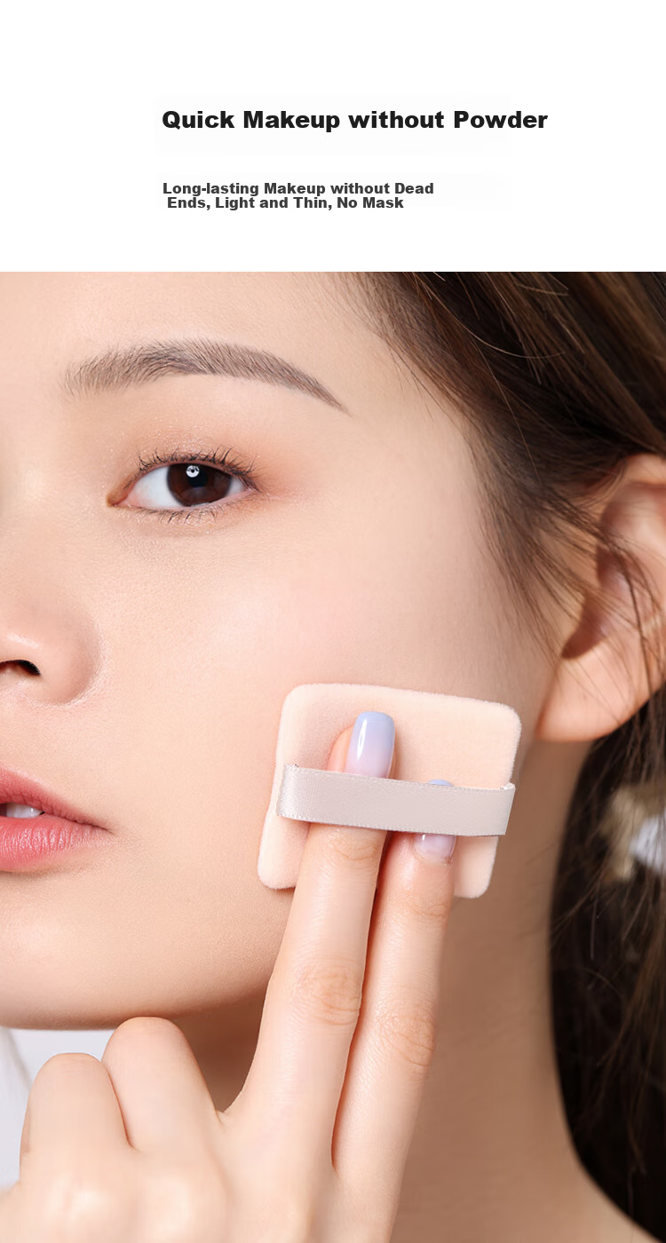 Meifuyu Double-Sided Flocked Powder Puff (Thin Round Shape), 3 Pieces, CT Replacement for Loose Powder Puff, Setting Makeup, MF8559 9