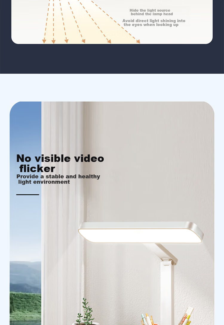 Jingqian Eye Protection Desk Lamp Student Study Lamp Children's Reading Desk Lamp Office Rechargeable Desk Lamp 15