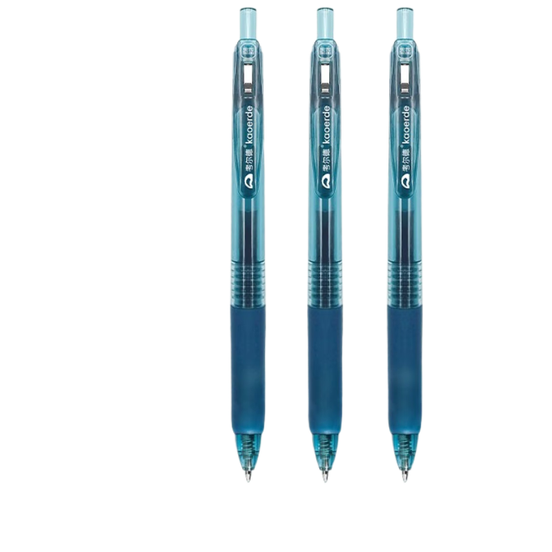 Kaoerde Brand 0.5mm Retractable Ballpoint Pen with Clip Classic Office Supplies Ink Blue/12pcs [8818]