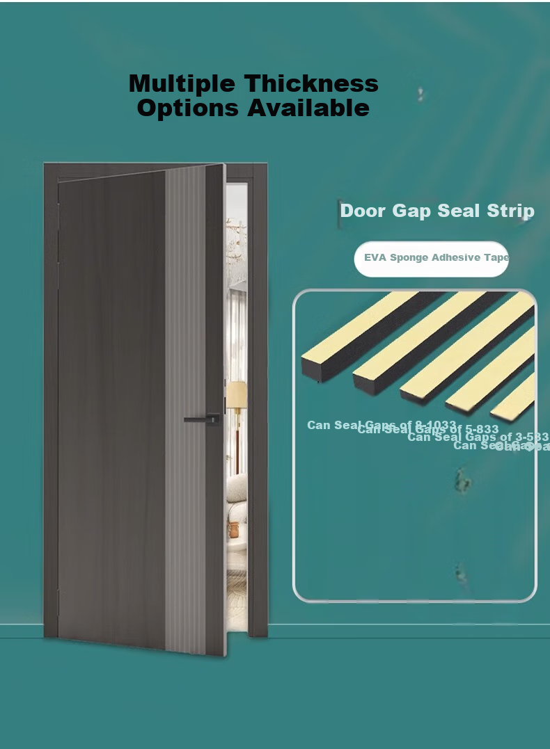 Mileqi Bedroom Door Soundproof Windproof Rubber Strip, Plastic Steel Window Gap Sealing Windproof Strip, Door Gap Frame Soundproof Cold-Proof Sealing Strip, Black, 20mm Wide * 2 Meters Long / 4 Rolls [10mm Thick] 4