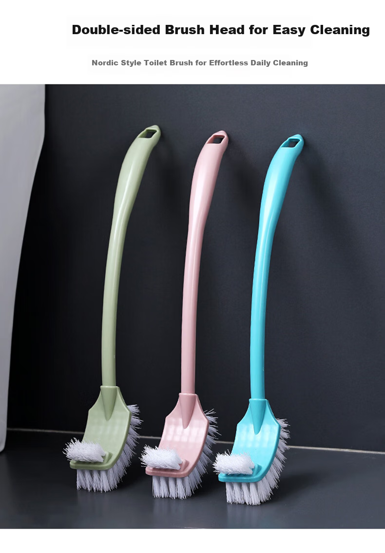 Yagao Toilet Brush, Household No-Corner Bathroom Cleaning Wall-Mounted No-Drilling Toilet Cleaning Brush Tool 2