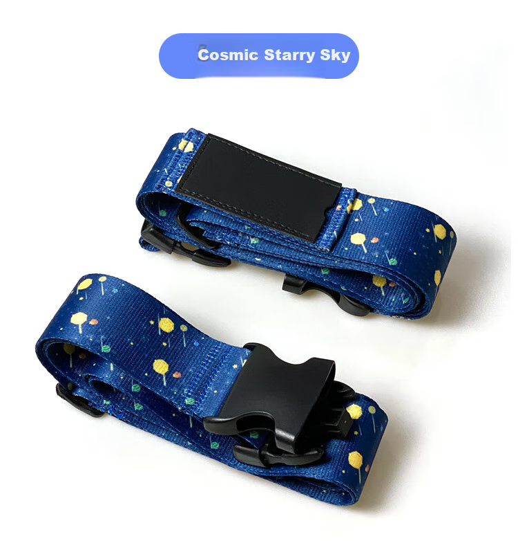 Banzheni Triple Fixed Strap Cross Packing Belt for International Shipping, Luggage Binding Strap, Travel Security Packing Belt with Luggage Tag, Red 14
