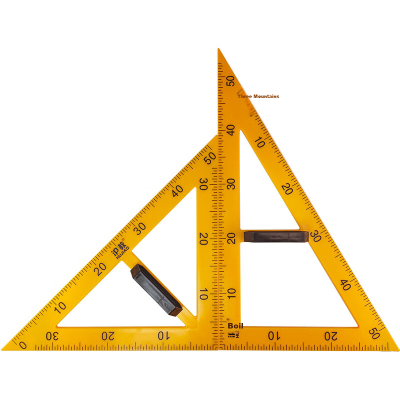 Shunjiang Magnetic Triangular Ruler, 45° + 60°, One Pair with Handles, Math Teaching Aid Storage Bag, Magnetic Triangular Ruler, Back-To Essential, Student-Friendly, Clear Scale Markings