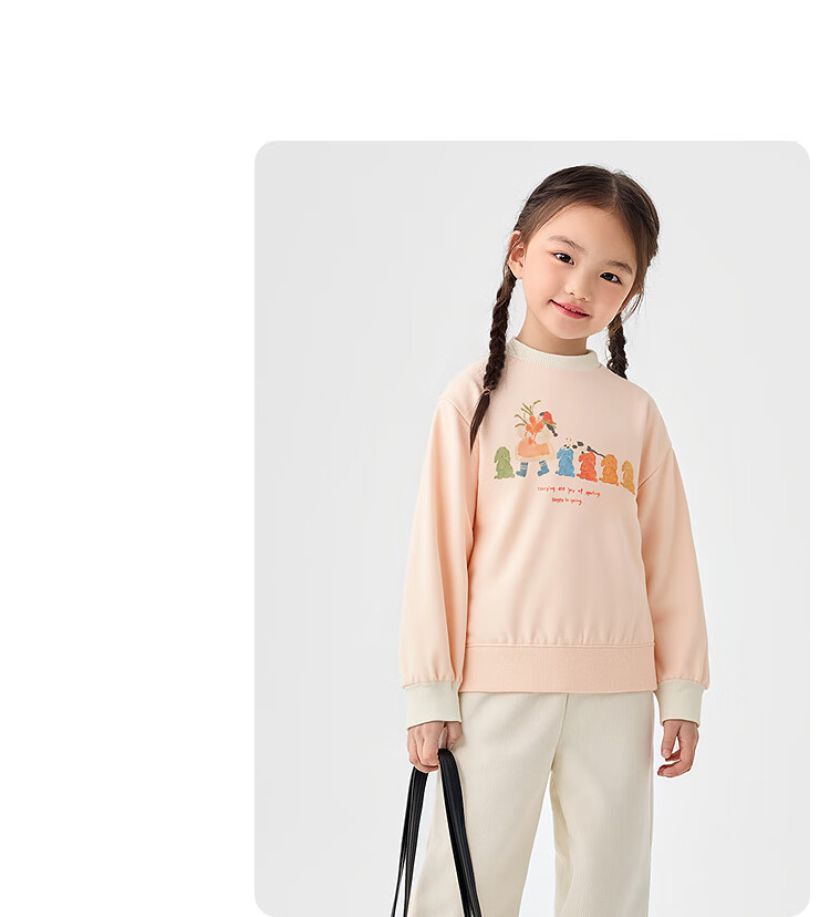 BALABALA Girls' Sweatshirt, Spring 2025 New Printed Top for Young Girls, [Same As In-Store], 201125121006 4