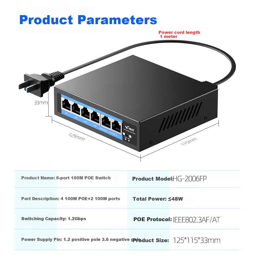 Huigu Gigabit 19-Port POE Switch, 16 Gigabit POE + 2 Gigabit Ports + 1 SFP Optical Port, Camera AP Network Cable Power Supply Switch Splitter HG-1018FP 10