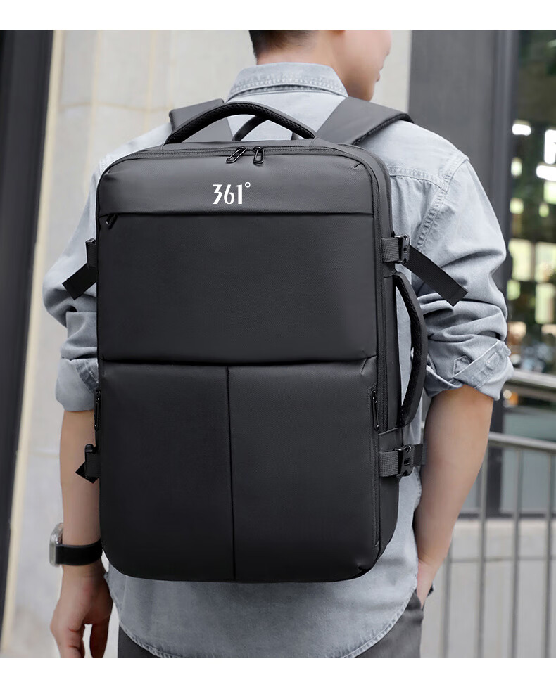 361° Backpack Men's Business Large Capacity Dual Shoulder Bag Independent Laptop Compartment Commuter Travel Casual Bag 29