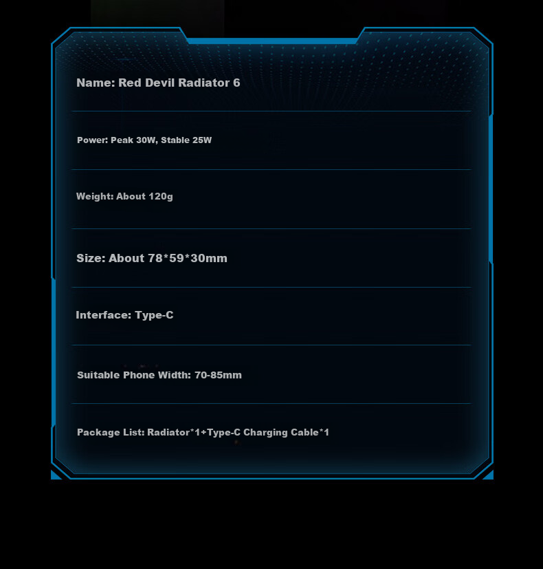 Nubiyahongmo Cooler 6, Temperature Reduction up to 44°C, Gaming And Live Streaming Cooling Back Clip, Phone Cooling Device, Intelligent Temperature Control, Overclocking Cooling, Suitable for Apple 17 Pro, Black Shark, IQOO, Gift-Giving 14