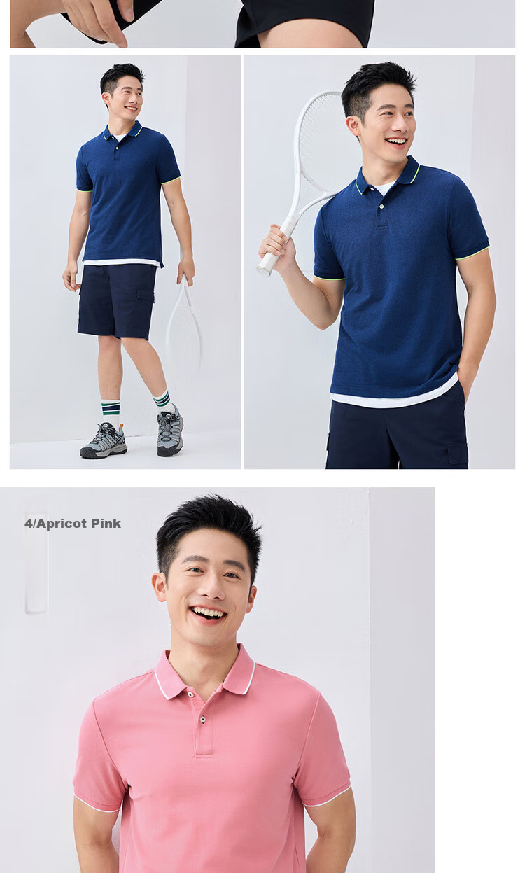 Giordano Polo Shirt for Men, Honeycomb Mesh Pique Fabric, Men's Collared Top Polo Shirt Short Sleeve 01011425 11