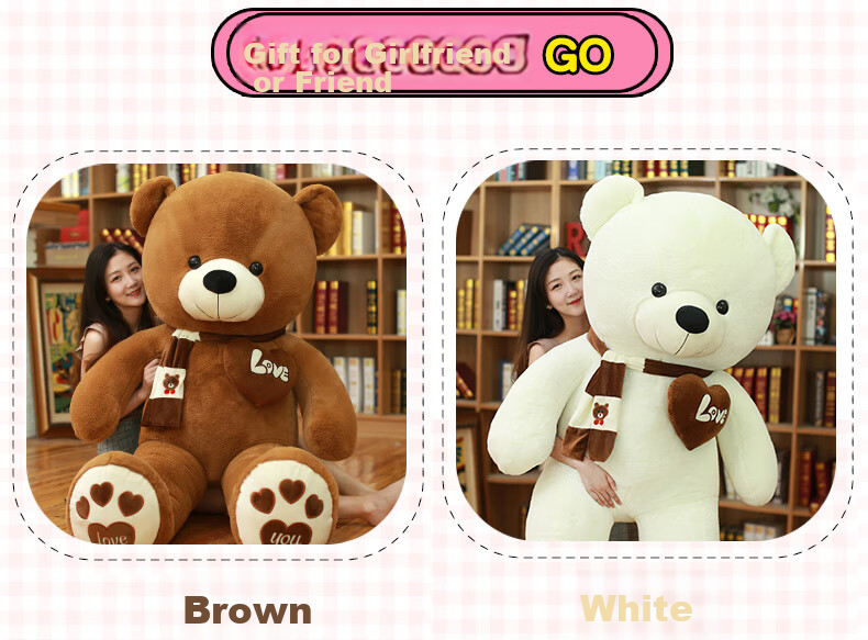 Hushi Xiaobao Bear Plush Toy Christmas Eve Birthday Gift for Wife Large 1.8m Pillow 6