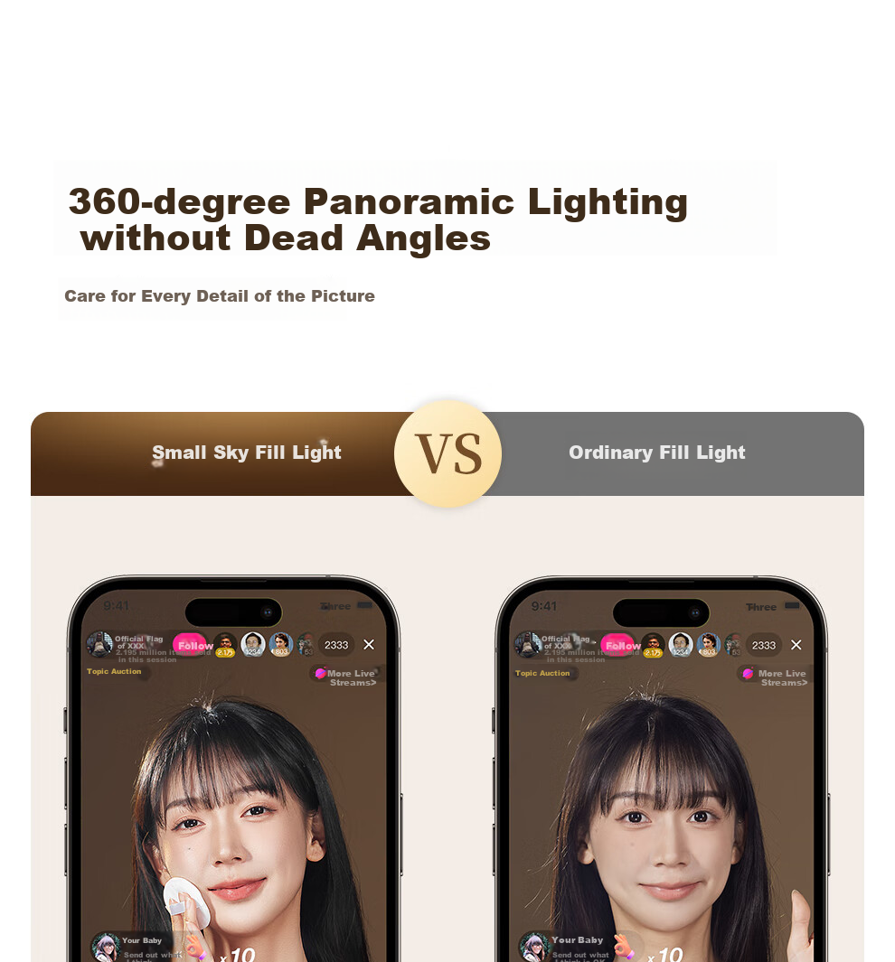 Xiaotian Live Streaming Fill Light, Studio-Specific Photography Fill Light, Indoor Photo And Video Lighting, Portrait Beauty Light, Live Streaming Specialized Lamp, Desktop Jewelry Face Light, Soft Light, Floor-Standing Light 8