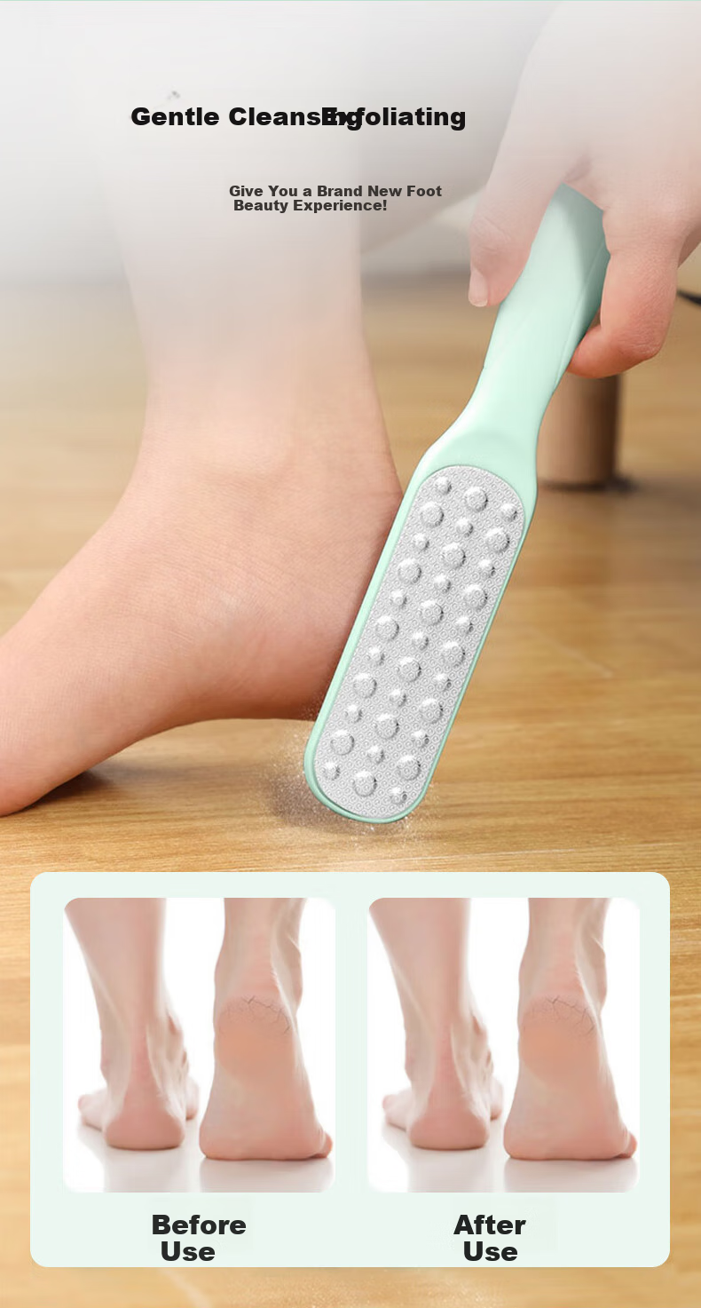 Baoshi Foot Scrubber, Pumice Stone for Removing Dead Skin And Calluses, Double-Sided Heel Scraper for Thick Skin, Portable 6
