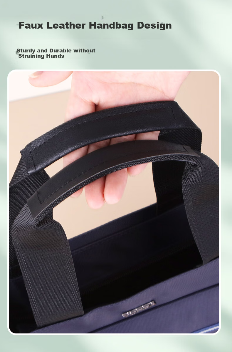 Youbili Student Multifunctional Handheld Tutoring Bag, Document Storage Pouch, Large Capacity Office File Bag, Elementary to High School Student Book Carrier, Vertical Style, 8352 Black 9
