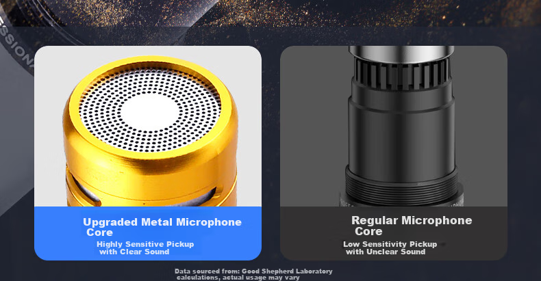 Haomuren Wireless Microphone System for Home KTV Singing, Stage Hosting, Meetings, Speeches, Outdoor Karaoke, TV Sound System with Anti-Howling Metal Design, Rechargeable Professional All-In Dual-Channel 6