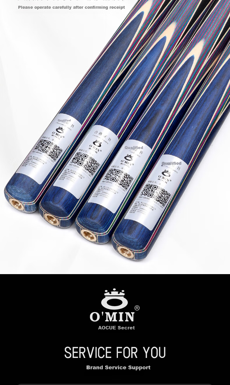 Aomi New Enlightenment Pool Cue, Black 8 Snooker Cue Set, Small Tip, 16 Color Black Eight Ball Cue, Snooker Billiard Cue 15
