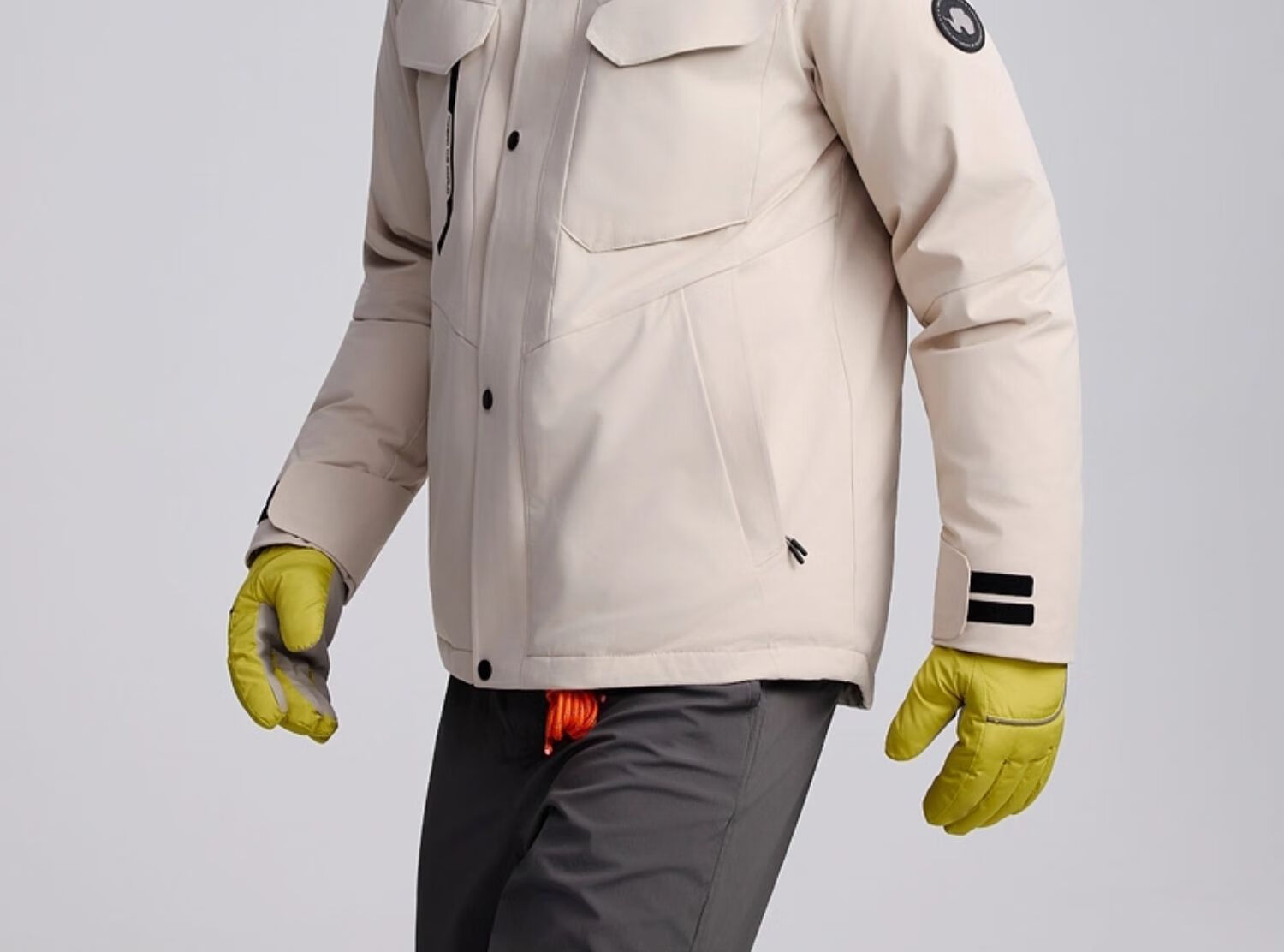 TOREAD Blizzard Men's Goose Down Outdoor Water-Repellent Cold-Resistant Autumn Winter Warm Jacket Spruce Orange 2XL 2